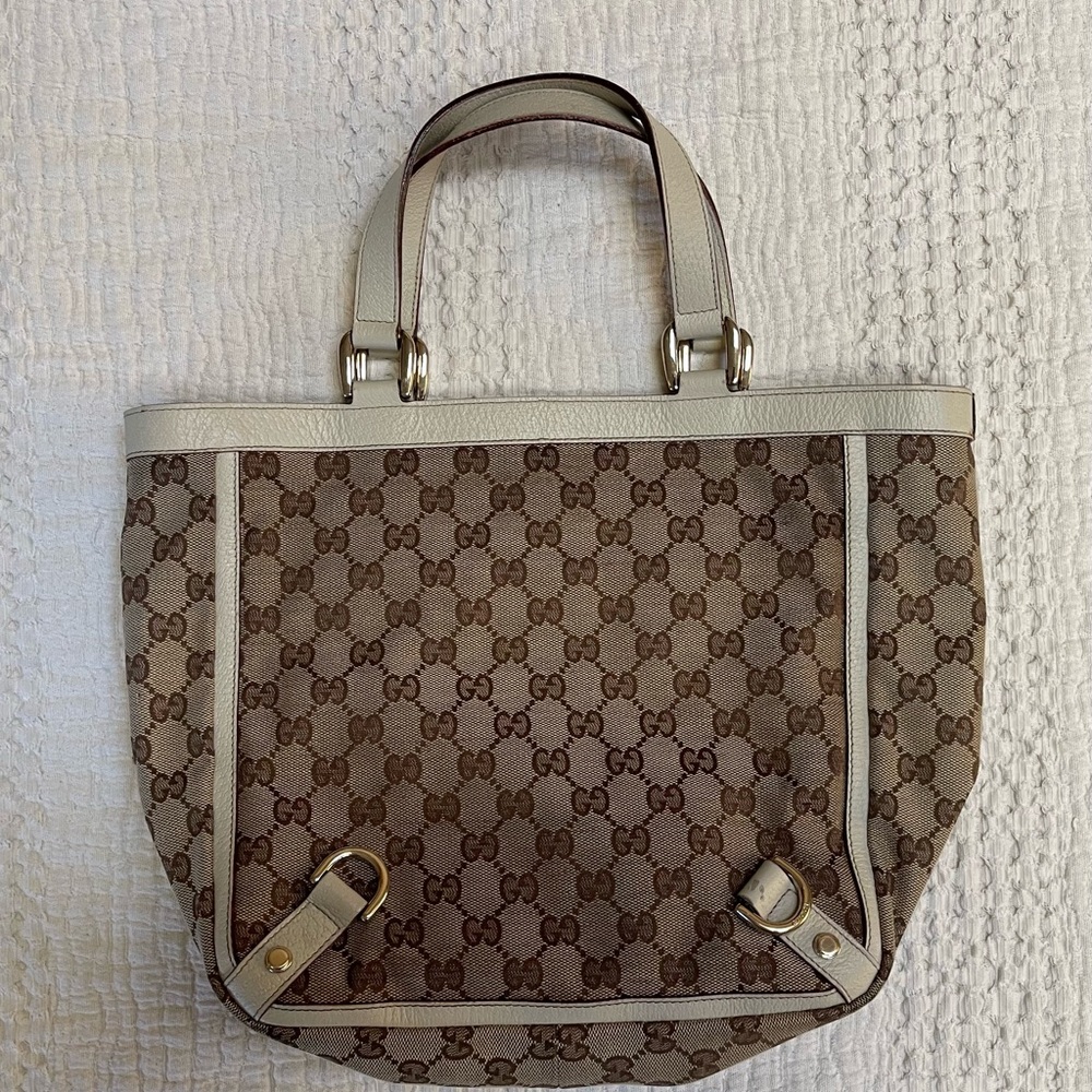 Monogram Large Abbey Tote Off White - Pre Black Friday Sale